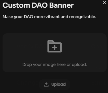 Click Upload and sign the message in your wallet
