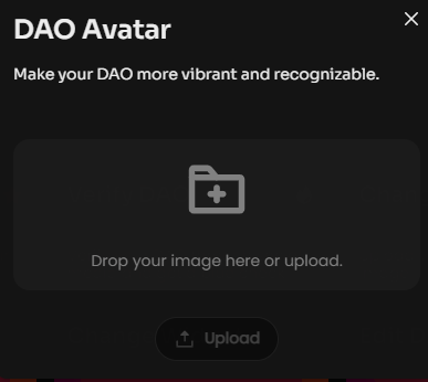 Click Upload and sign the message in your wallet